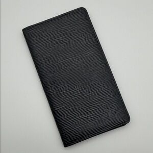 Louis Vuitton Epi Black Long Brazza Wallet